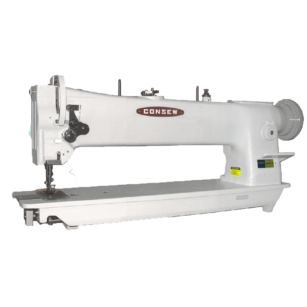 Consew Sewing Machines Consew 206RBL-18, 206RBL-25, 206RBL-30-1 Long-Arm Industrial Sewing Machines 206RBL-18 (18 Inch) / Machine Head with Stand & Motor Unassembled