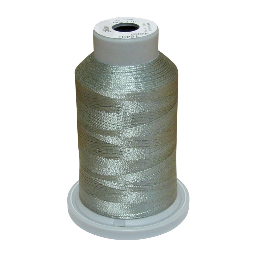 Fil-Tec Thread & Floss Glide Trilobal Polyester No. 40  Nickel 15497 1000 meter