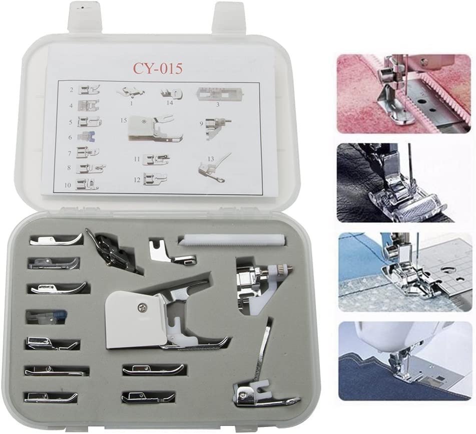 Sewingmachineoutlet Universal 15 Piece Sewing Machine Presser Walking Feet Kit