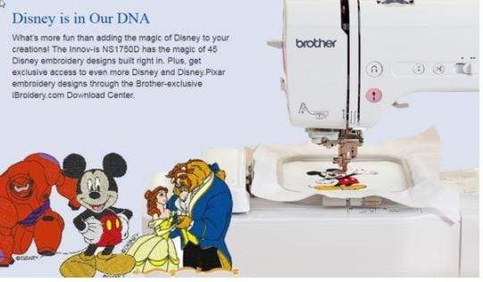 Brother Sewing and Embroidery Machines Innov-ís NS1750D – Combination Sewing & Embroidery with Disney