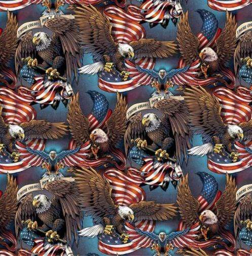 Fabric Finder Fabrics America Flag and Eagle Fabric- Cotton