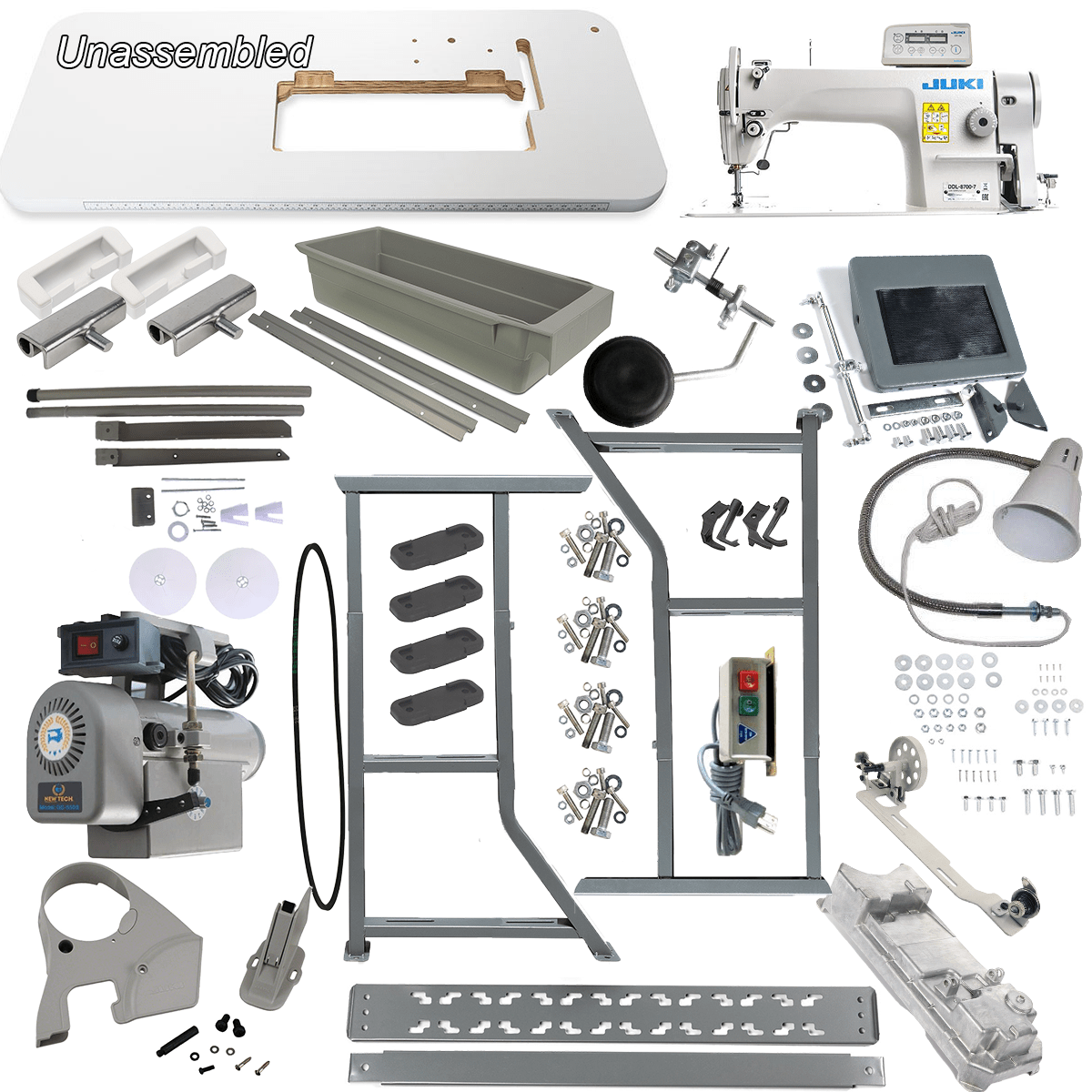 Juki Industrial Industrial machines JUKI DDL-8700-7 Industrial Straight Stitch Sewing Machine with Undertrimmer With Table Stand and Motor