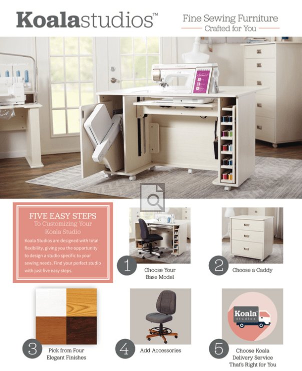 Koala Maker Center Sewing Cabinet (4 Colors Available) : Sewing Parts Online