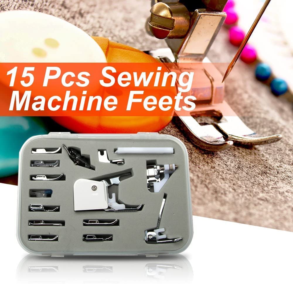 Sewingmachineoutlet Universal 15 Piece Sewing Machine Presser Walking Feet Kit